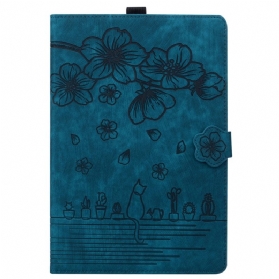 Lederhüllen Samsung Galaxy Tab S10 Fe Plus Katzenmotiv