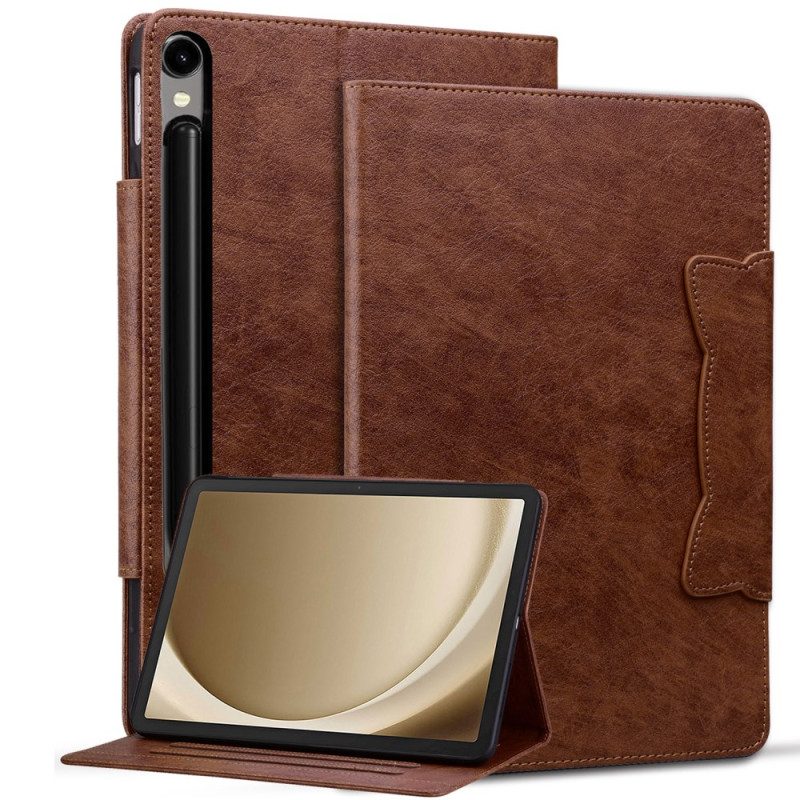 Lederhüllen Samsung Galaxy Tab S10 Fe Plus Katzenverschluss