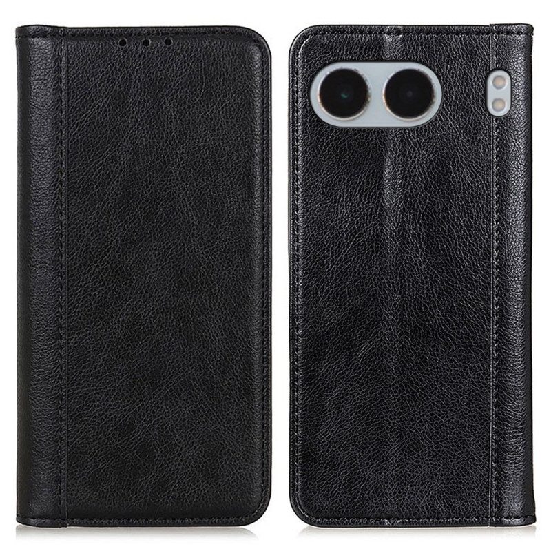 Flip Case Für Oneplus Nord 4 Litschi-textur