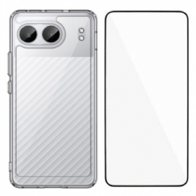 Hülle Für Oneplus Nord 4 Transparent Mit Displayschutzfolie Aus Gehärtetem Glas