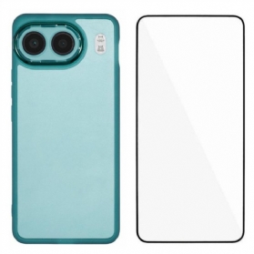 Hülle Oneplus Nord 4 Handyhülle Getönt Mit Displayschutzfolie Aus Gehärtetem Glas