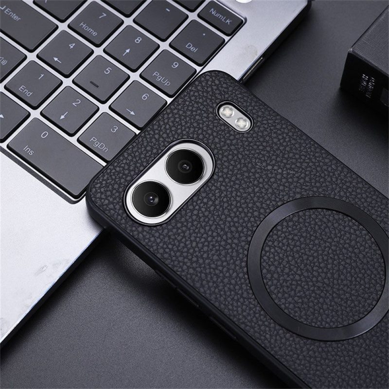 Hülle Oneplus Nord 4 Handyhülle Kunstleder In Litschi-optik Kompatibel Mit Magsafe