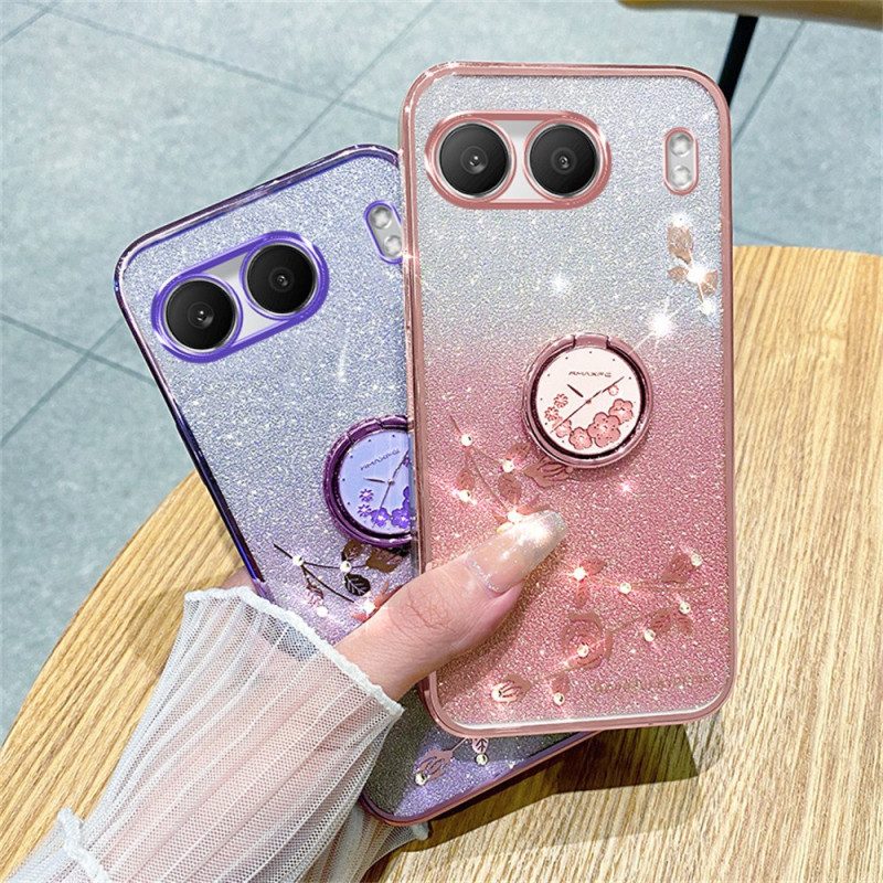 Hülle Oneplus Nord 4 Kadem Pailletten- Und Strassringhalter