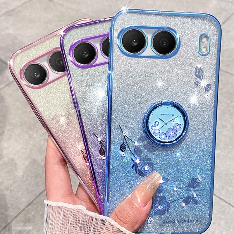 Hülle Oneplus Nord 4 Kadem Pailletten- Und Strassringhalter