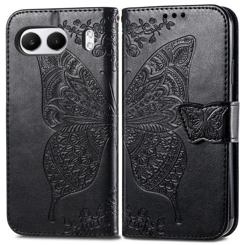 Lederhüllen Für Oneplus Nord 4 Barocker Schmetterling