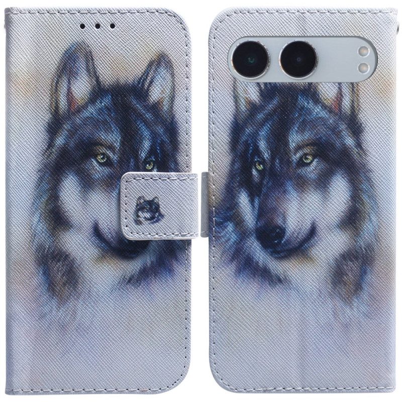 Lederhüllen Für Oneplus Nord 4 Wolf-aquarell