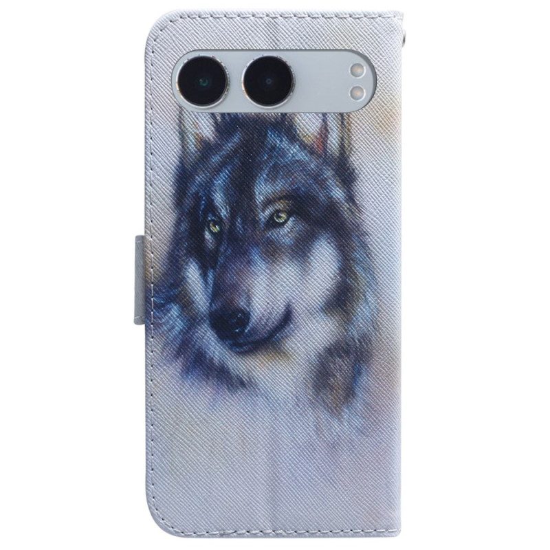 Lederhüllen Für Oneplus Nord 4 Wolf-aquarell