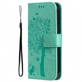 Lederhüllen Oneplus Nord 4 Handyhülle Baum Und Katze