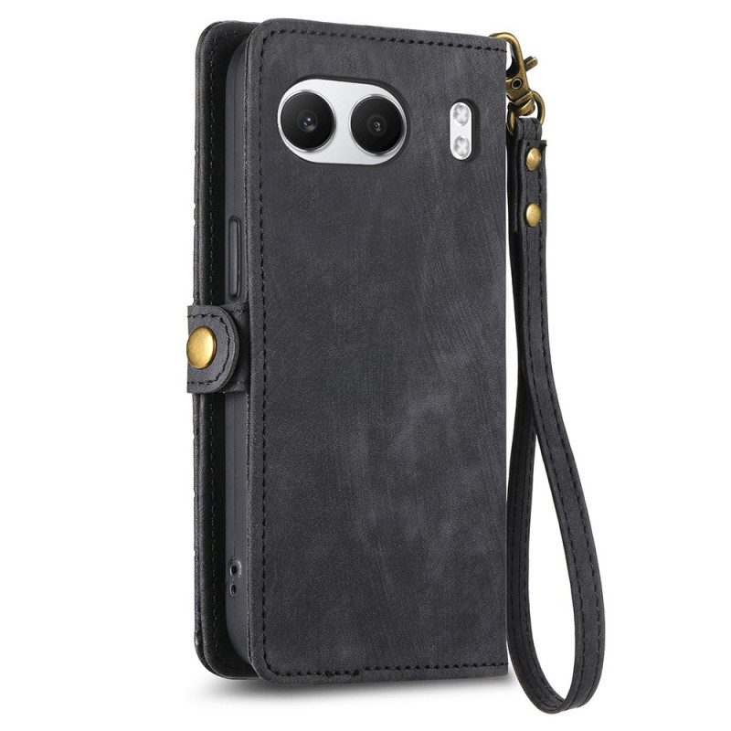 Lederhüllen Oneplus Nord 4 Handyhülle Geometrisches Muster