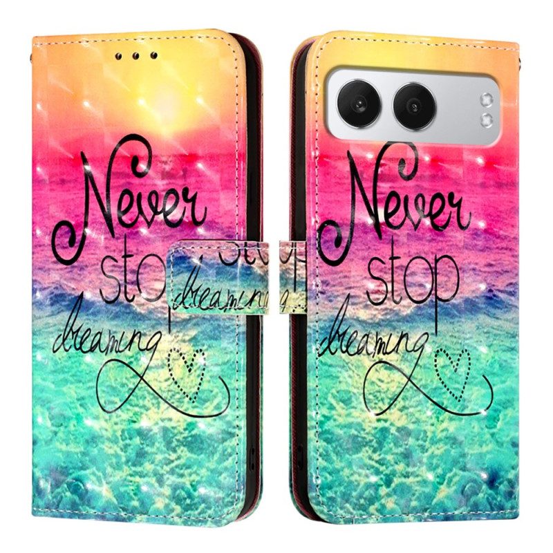 Lederhüllen Oneplus Nord 4 Handyhülle Niemals Aufhören Träumen