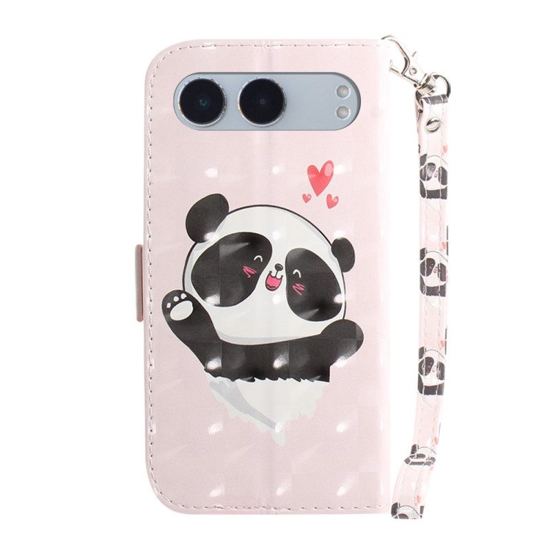 Lederhüllen Oneplus Nord 4 Handyhülle Panda-liebes-lanyard