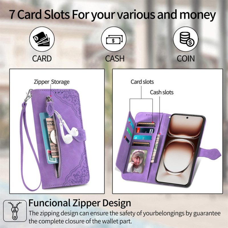 Lederhüllen Oneplus Nord 4 Handyhülle Spitzenmuster