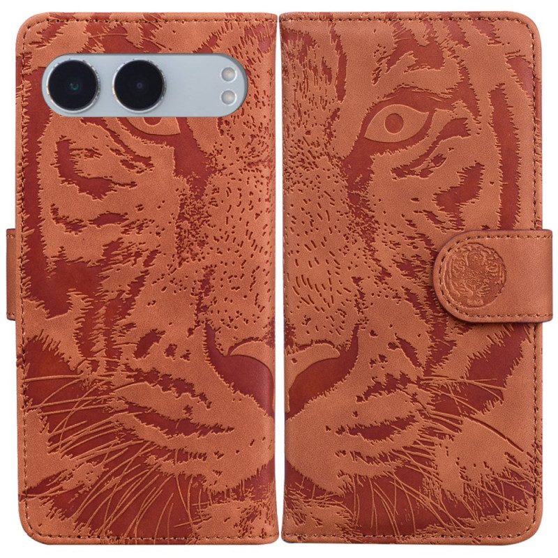 Lederhüllen Oneplus Nord 4 Handyhülle Tigerprint