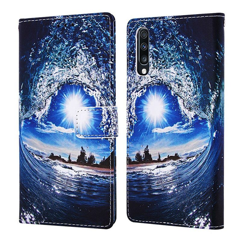 Lederhüllen Für Samsung Galaxy A70 Mit Kordel Daydreams Schlüsselband Landschaft