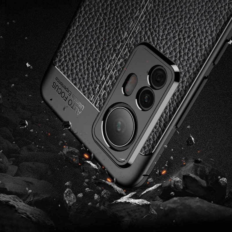 Hülle Für Xiaomi 12T / 12T Pro Doppellinien-litschi-ledereffekt