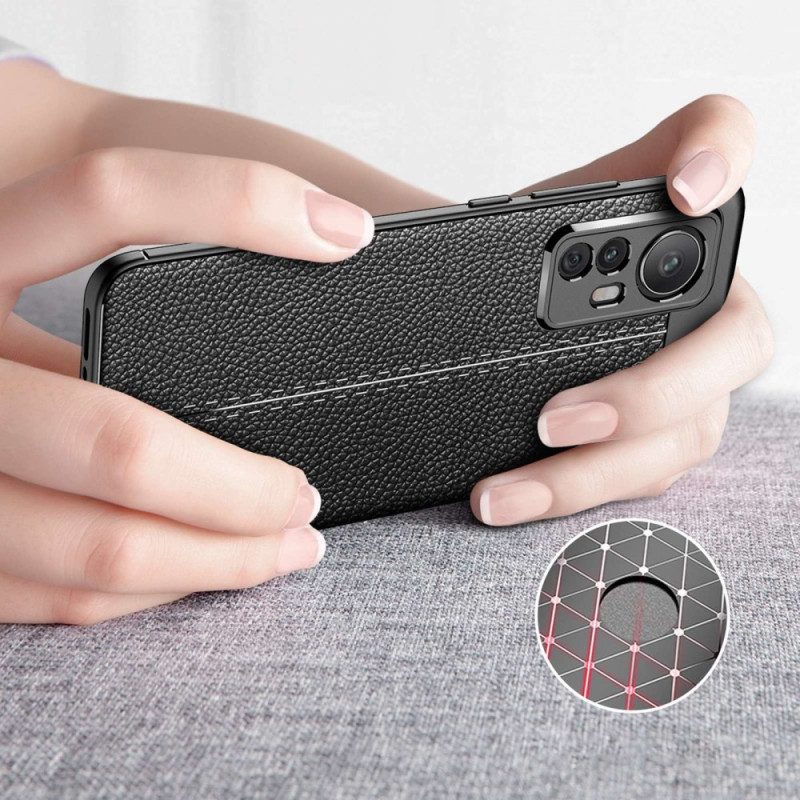 Hülle Für Xiaomi 12T / 12T Pro Doppellinien-litschi-ledereffekt