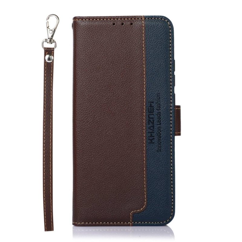 Lederhüllen Für Xiaomi 12T / 12T Pro Rfid-khazneh Im Litschi-stil