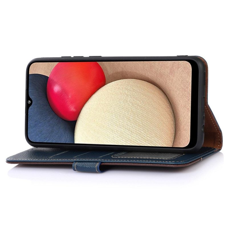 Flip Case Für Samsung Galaxy A03 Core Rfid-khazneh Im Litschi-stil