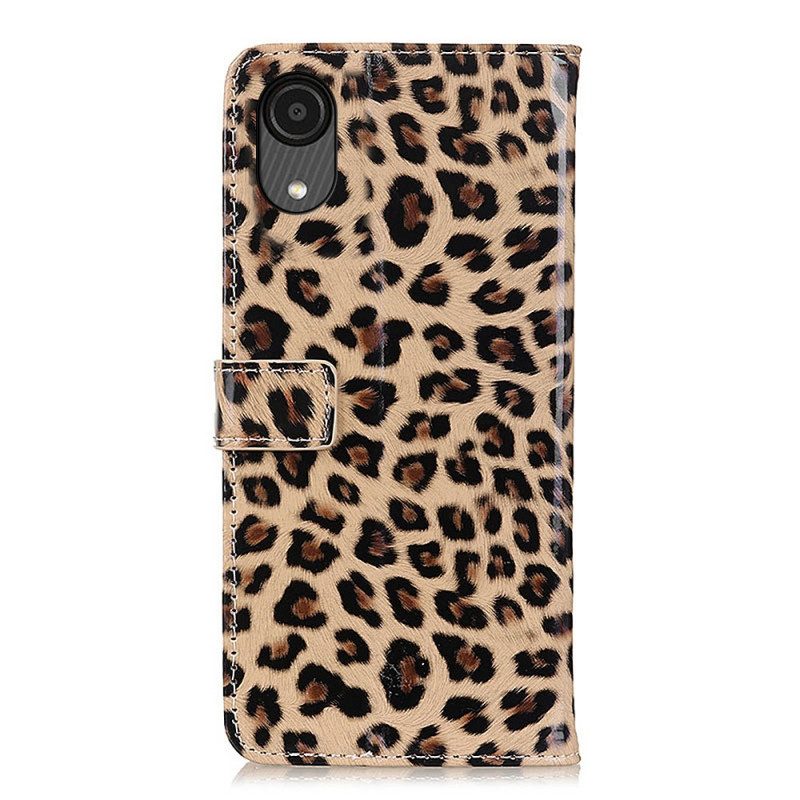Lederhüllen Für Samsung Galaxy A03 Core Leopard