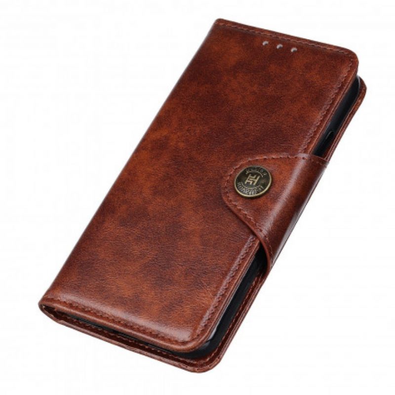 Flip Case Für Oppo Reno 6 5G Vintage-knopf Aus Kunstleder