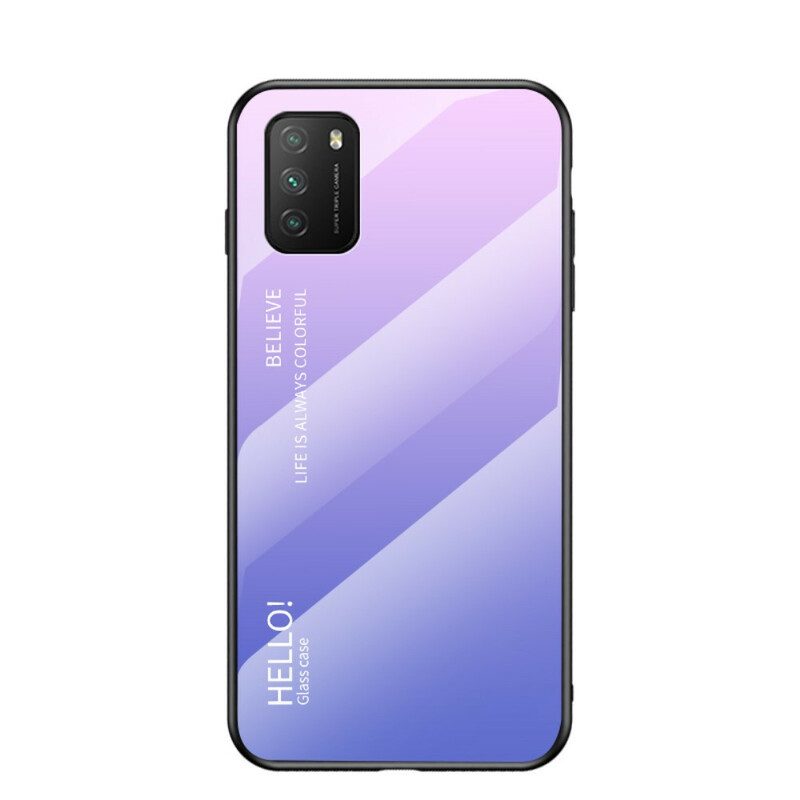 Hülle Für Poco M3 Gehärtetes Glas Hallo