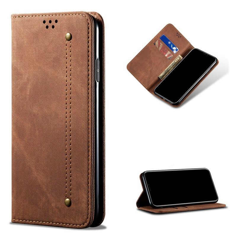 Schutzhülle Für Poco M3 Flip Case Denim-stoff
