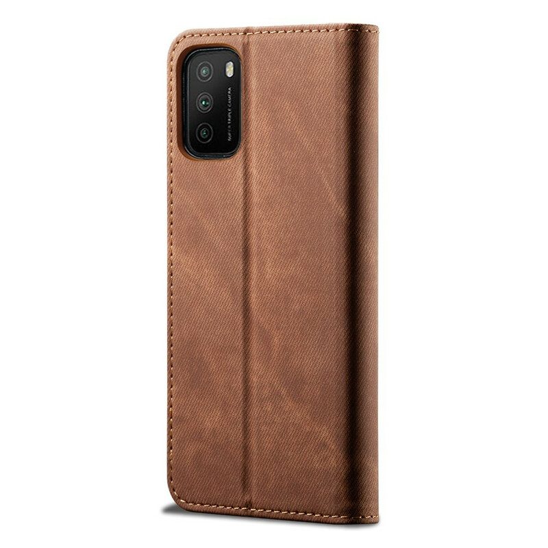 Schutzhülle Für Poco M3 Flip Case Denim-stoff