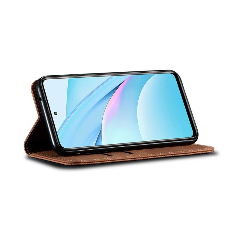 Schutzhülle Für Poco M3 Flip Case Denim-stoff