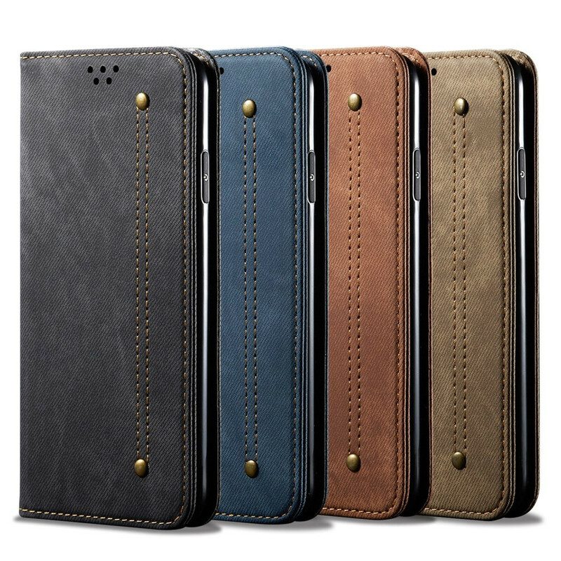 Schutzhülle Für Poco M3 Flip Case Denim-stoff