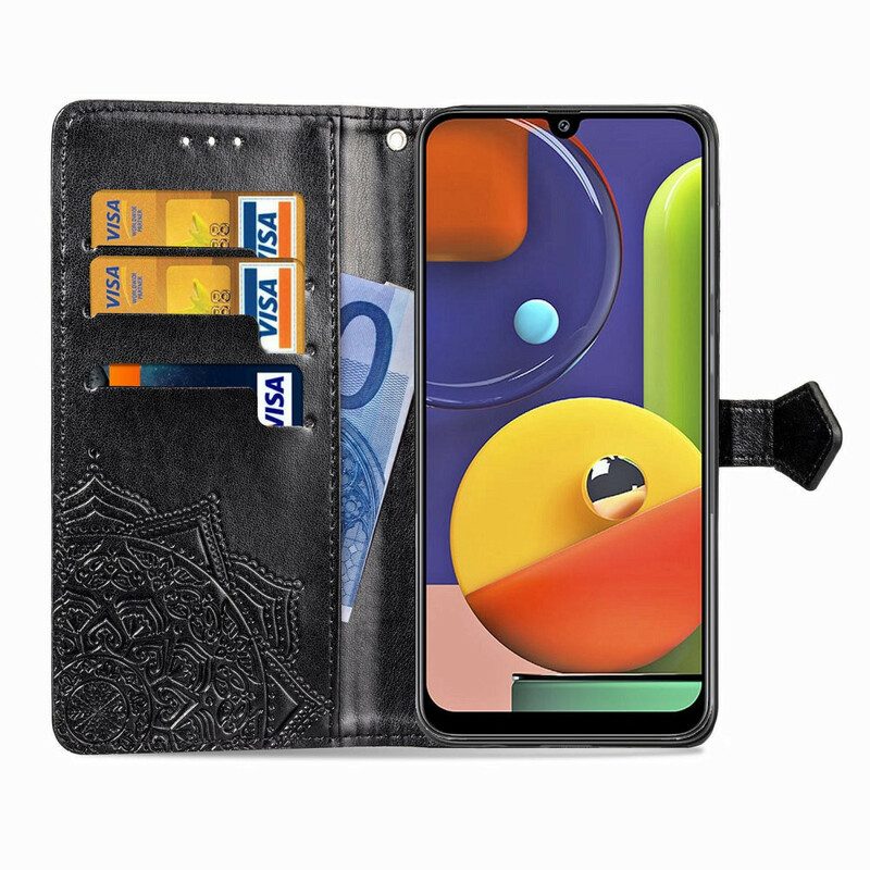 Lederhüllen Für Samsung Galaxy A50 Mandala-mittelalter