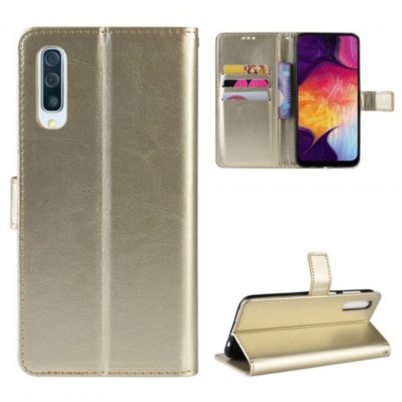 Lederhüllen Für Samsung Galaxy A50 Quadratisches Kunstleder
