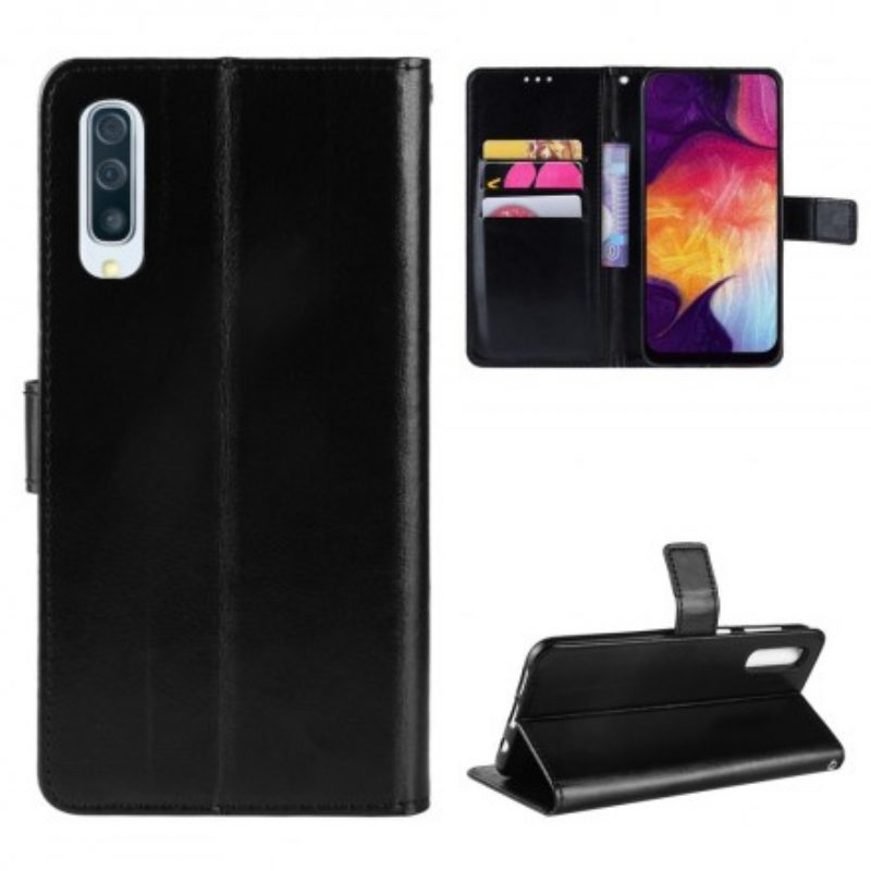 Lederhüllen Für Samsung Galaxy A50 Quadratisches Kunstleder