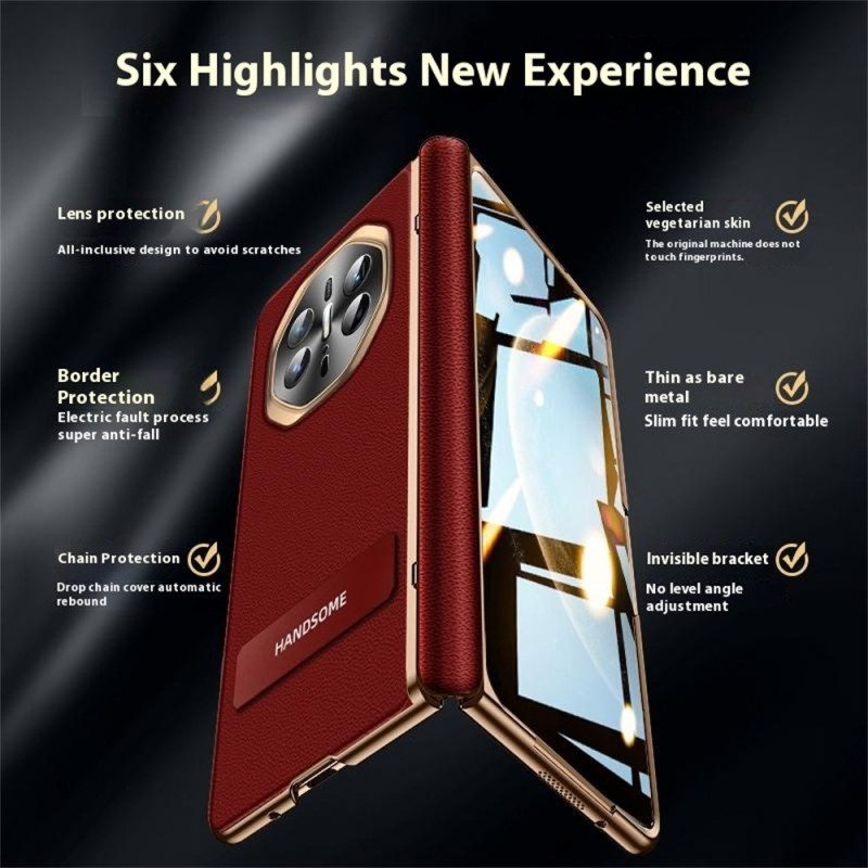 Hülle Huawei Mate X6 Handyhülle Strukturiertes Kunstleder Mit Displayschutzfolie