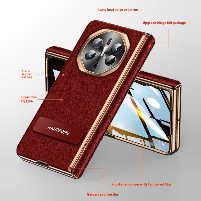 Hülle Huawei Mate X6 Handyhülle Strukturiertes Kunstleder Mit Displayschutzfolie