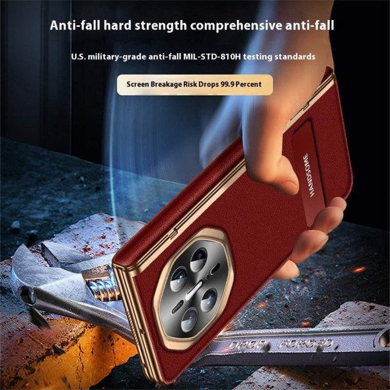 Hülle Huawei Mate X6 Handyhülle Strukturiertes Kunstleder Mit Displayschutzfolie