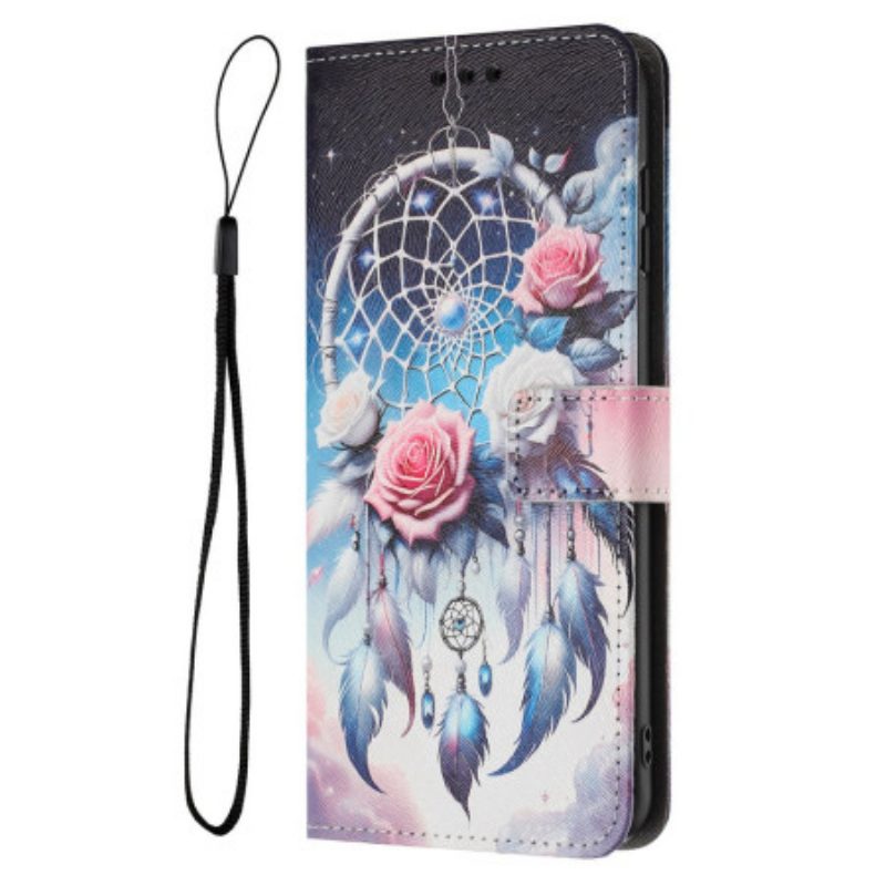 Lederhüllen Realme 14t 5g Blumenmuster Und Traumfänger