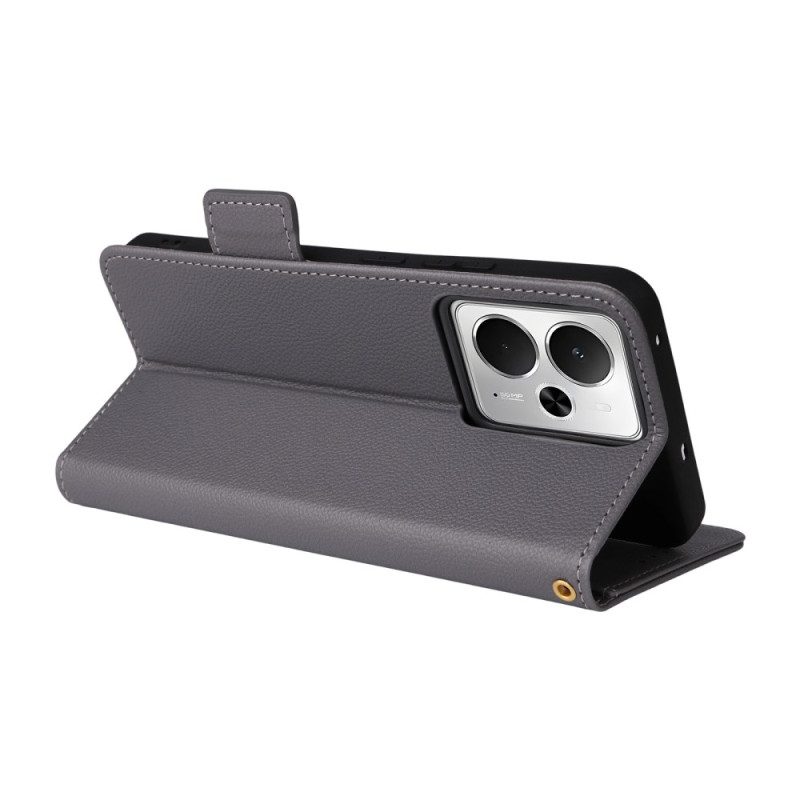 Lederhüllen Realme 14t 5g Handyhülle Litschi-textur Mit Riemen