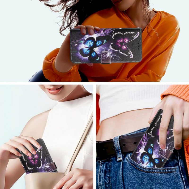 Lederhüllen Realme 14t 5g Zwei Schmetterlinge