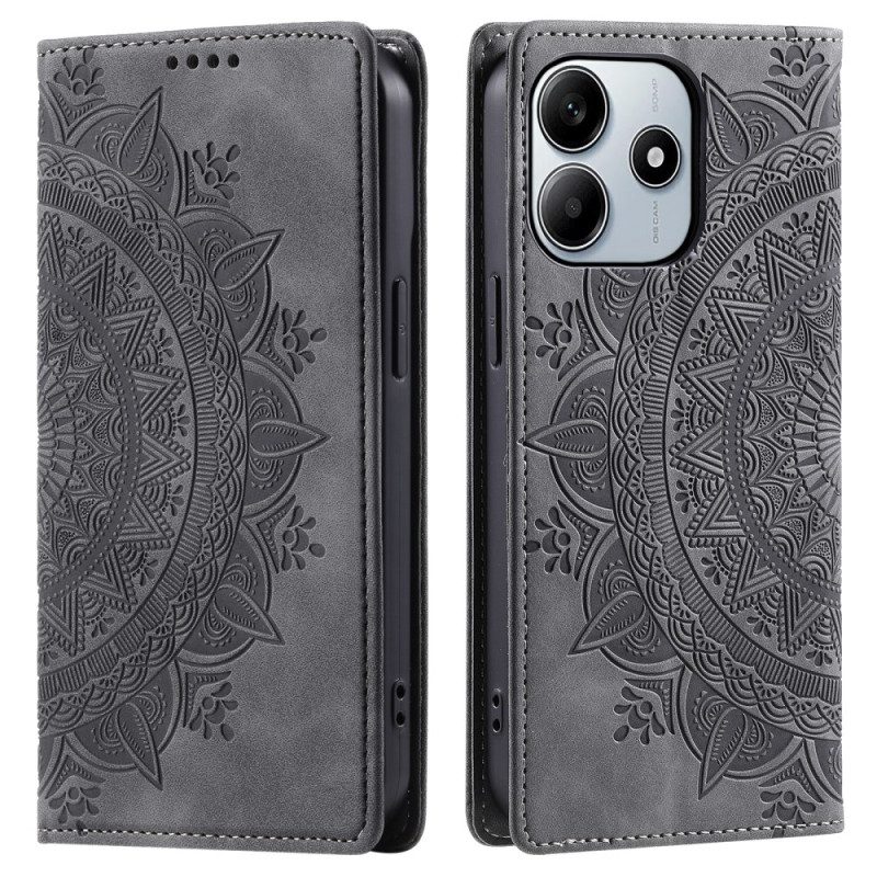 Flip Case Für Xiaomi Redmi Note 14 5g Mandala-wildlederoptik