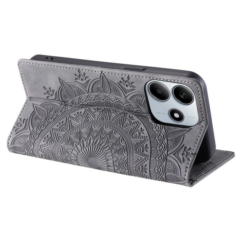 Flip Case Für Xiaomi Redmi Note 14 5g Mandala-wildlederoptik
