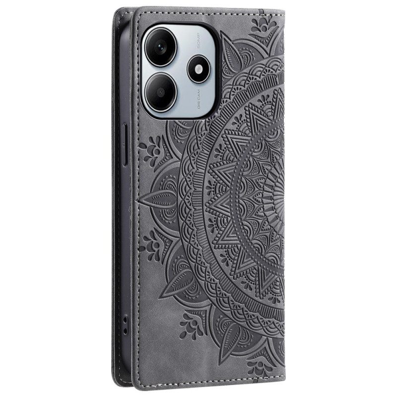 Flip Case Für Xiaomi Redmi Note 14 5g Mandala-wildlederoptik