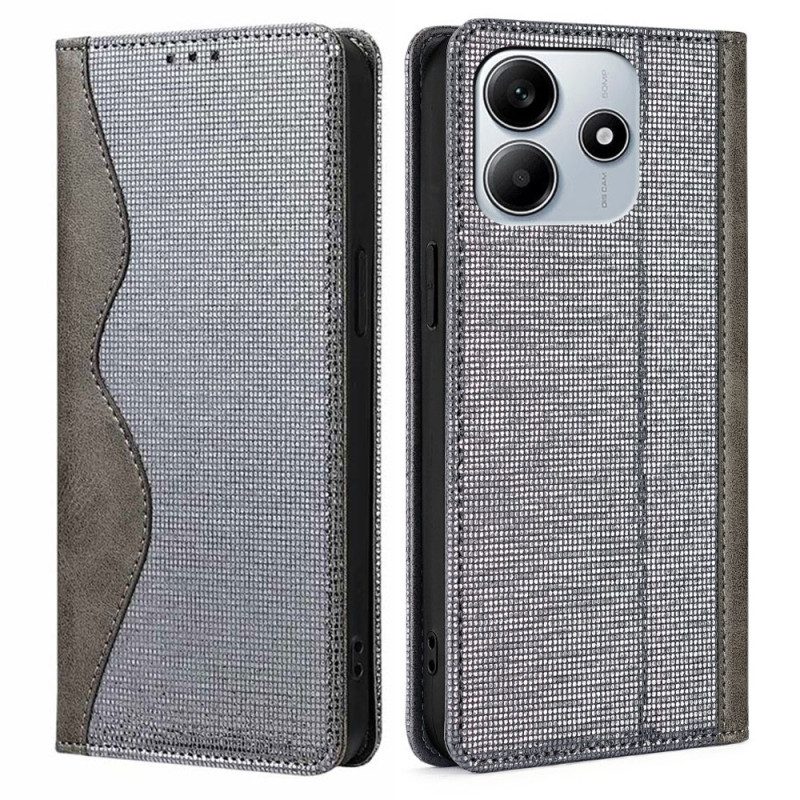 Flip Case Xiaomi Redmi Note 14 5g Rfid-schutz Wellendesign