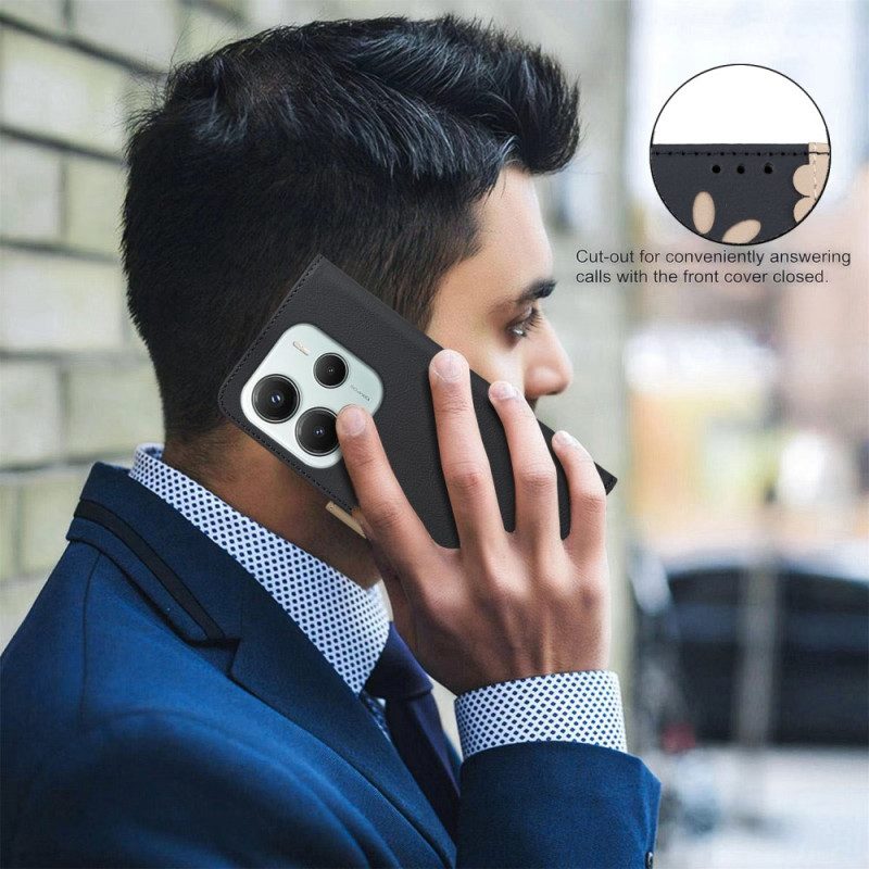 Lederhüllen Für Xiaomi Redmi Note 14 5g Blumenmuster Binfen Color