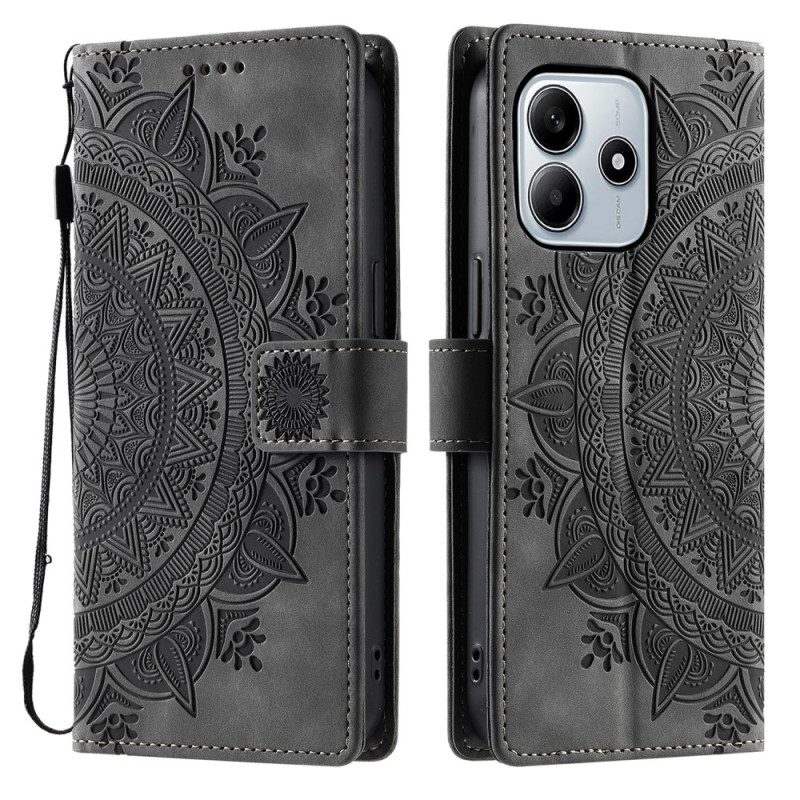 Lederhüllen Für Xiaomi Redmi Note 14 5g Mandala-wildleder-effekt