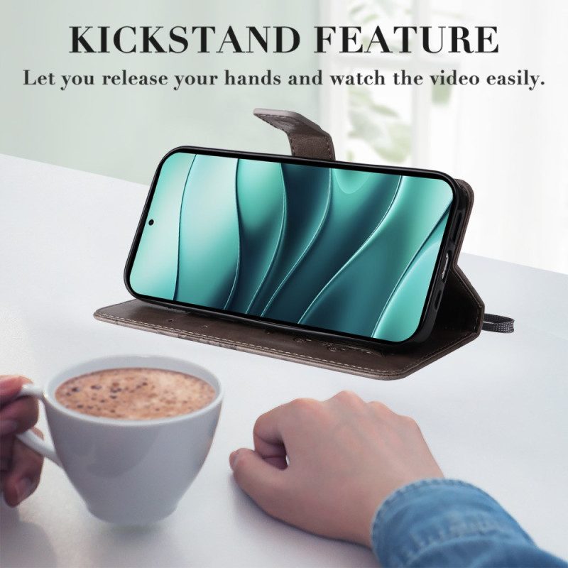 Lederhüllen Für Xiaomi Redmi Note 14 5g Riesige Schmetterlinge Mit Riemen