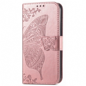 Lederhüllen Xiaomi Redmi Note 14 5g Barocker Schmetterling