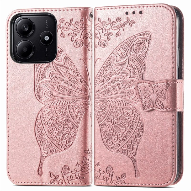 Lederhüllen Xiaomi Redmi Note 14 5g Barocker Schmetterling