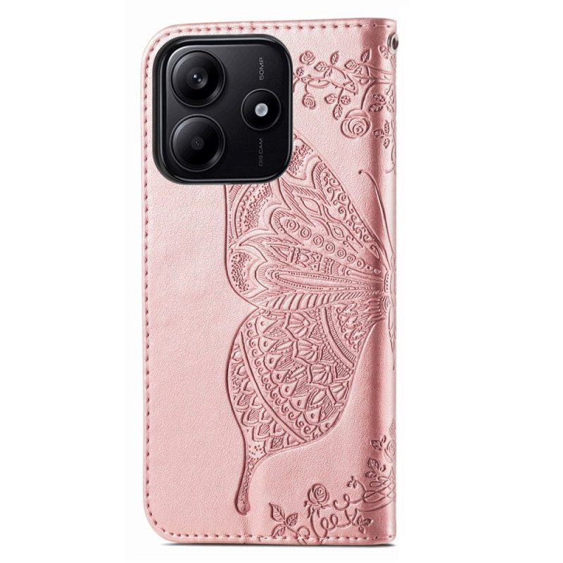 Lederhüllen Xiaomi Redmi Note 14 5g Barocker Schmetterling