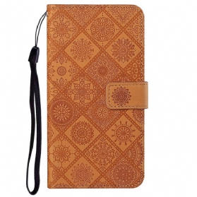 Lederhüllen Xiaomi Redmi Note 14 5g Ethnischer Stil Mit Riemen