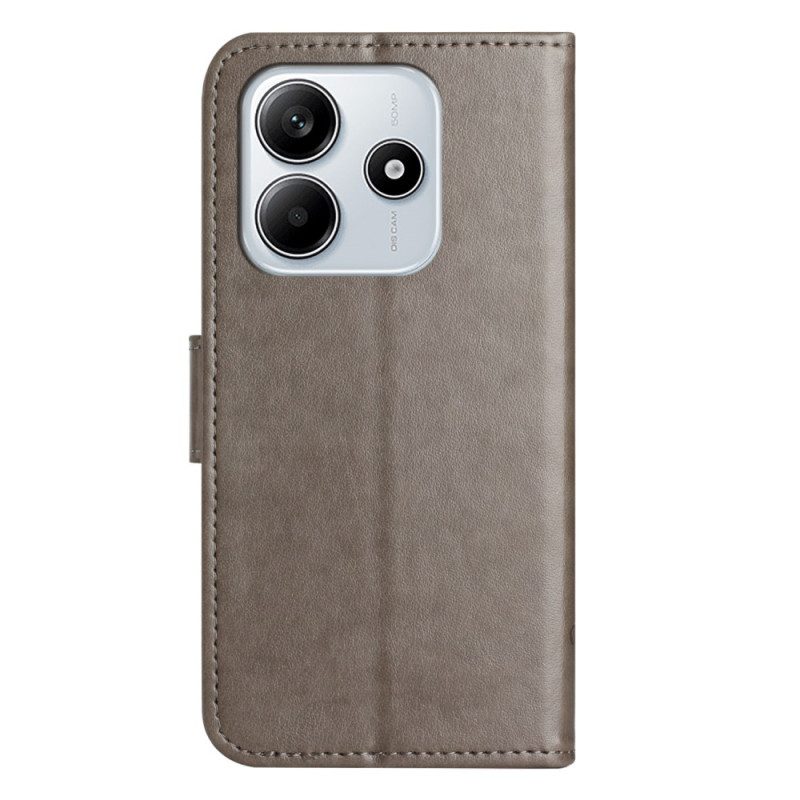 Lederhüllen Xiaomi Redmi Note 14 5g Handyhülle Blumenmuster